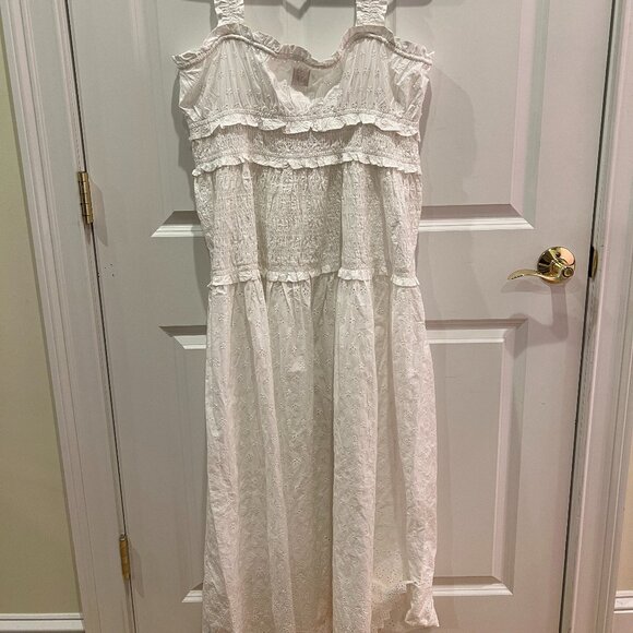 Gap x Doen White Eyelet Midi Dress in XL - Picture 5 of 5